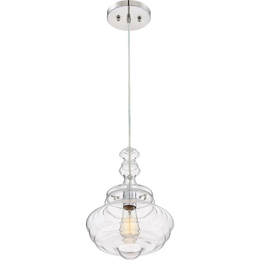 Quoizel Lighting Quoizel Fixture 1 Light Pendant, Polished Chrome