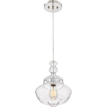 Quoizel Lighting Quoizel Fixture 1 Light Pendant, Polished Chrome