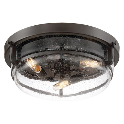 Quoizel 3 Light Palladian bronze Fixture Flush Mount,