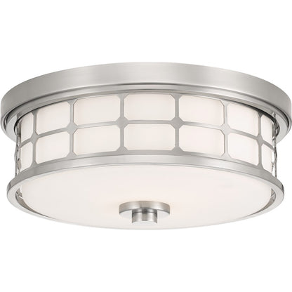 Quoizel 13.5" Fixture Flush Mount, Brushed Nickel
