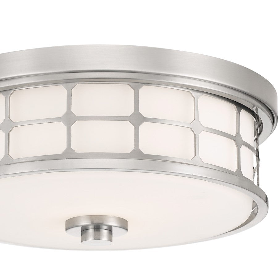 Quoizel 13.5" Fixture Flush Mount, Brushed Nickel