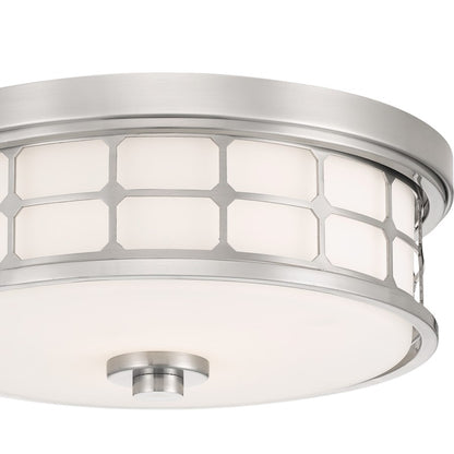 Quoizel 13.5" Fixture Flush Mount, Brushed Nickel