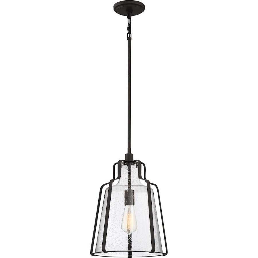 1 Light Pendant, Rustic Black