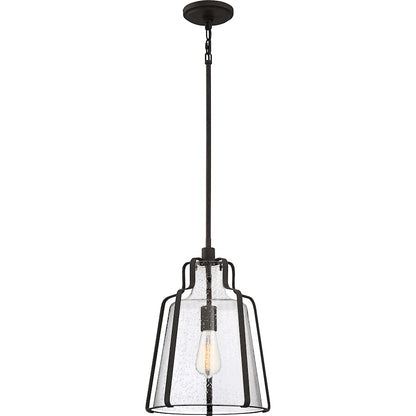1 Light Pendant, Rustic Black