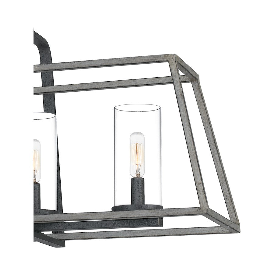 Quoizel Lincoln 5 Light Island Chandelier, Distressed Iron