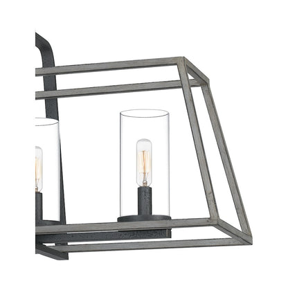 Quoizel Lincoln 5 Light Island Chandelier, Distressed Iron