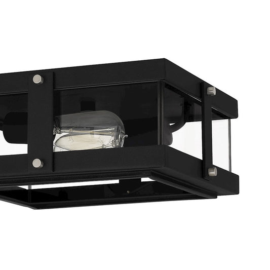 Quoizel Beck 2 Light Flush Mount, Clear