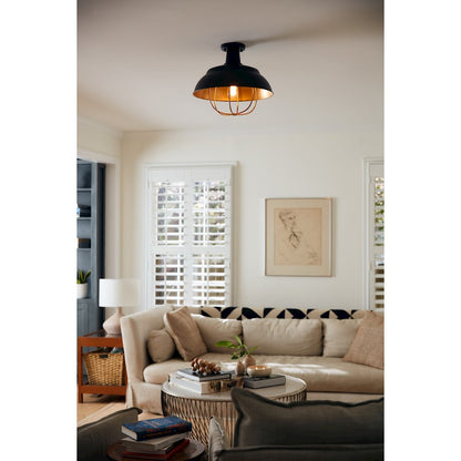 Quoizel Darmody 1 Light Semi-Flush Mount, Metal