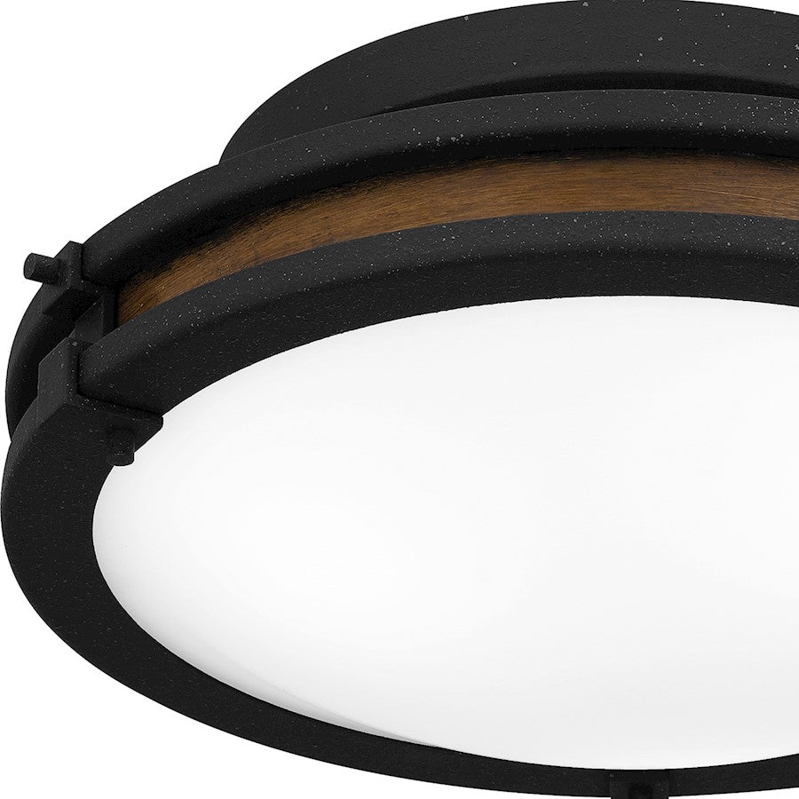Quoizel Gainsborough 3 Light Flush Mount, Iron/Etched White