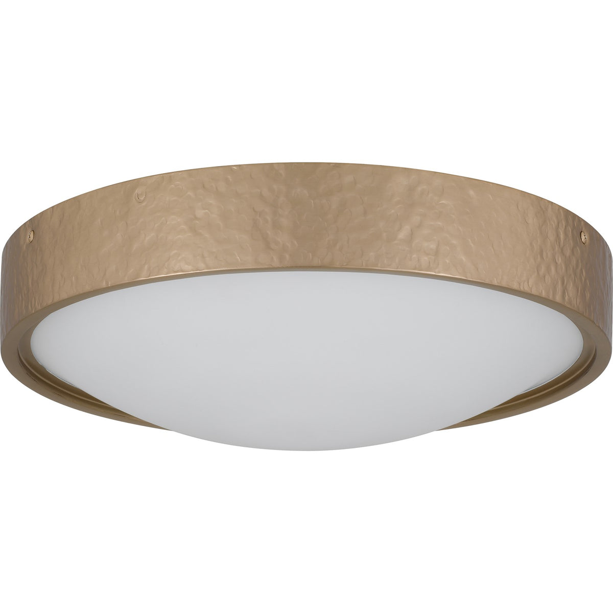 Quoizel Grendelle 16in 3-Light Flush Mount | Traditional Bronze Gold and White Etched Glass | Bedroom & Hallway | 16 x 16 x 5 in | Model QFL6790BGD