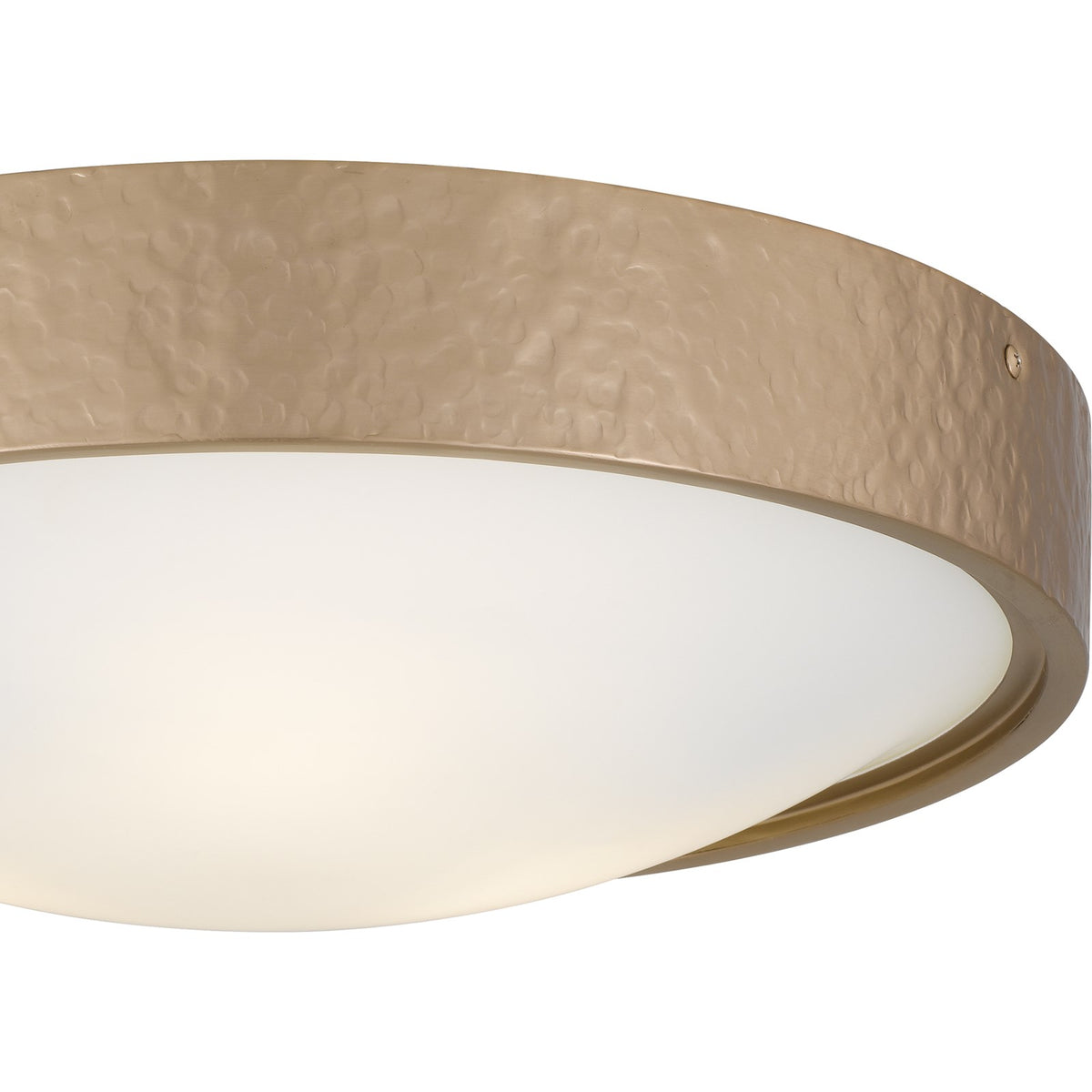 Quoizel Grendelle 16in 3-Light Flush Mount | Traditional Bronze Gold and White Etched Glass | Bedroom & Hallway | 16 x 16 x 5 in | Model QFL6790BGD