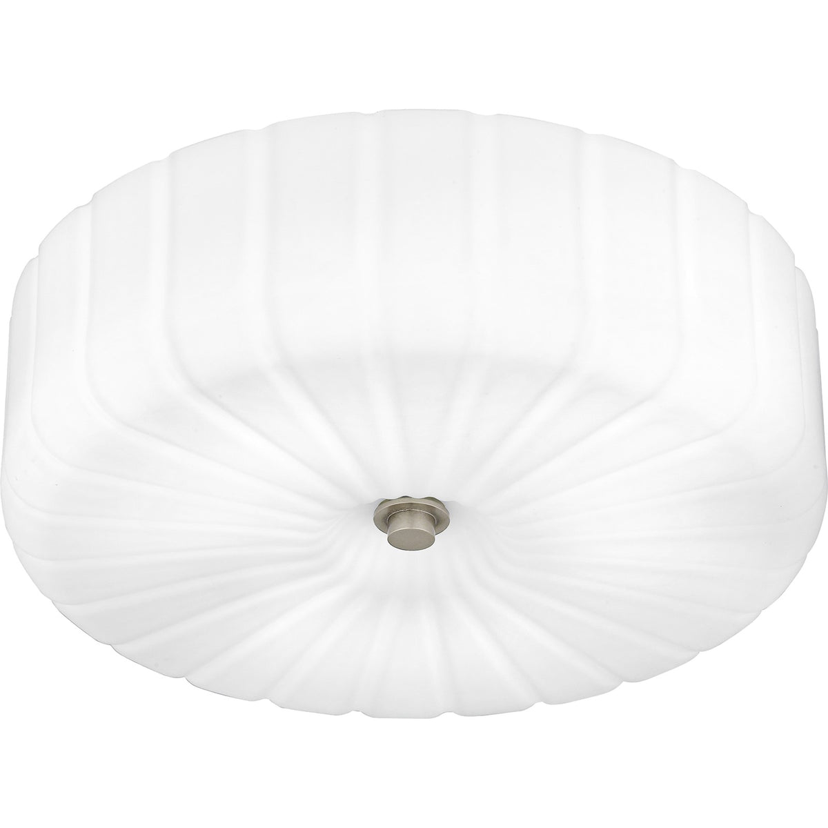 Quoizel Oberman 15in 3-Light Flush Mount | Updated Traditional Matte Black and Opal Etched Glass | Bedroom & Hallway | Model QFL6809MBK