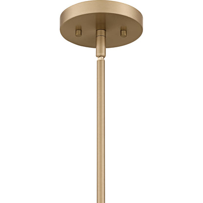 Quoizel Drover 12in 1-Light Pendant | Modern Bronze Gold and Clear Glass | Kitchen Island & Bar Area | 12 x 12 x 20.25 in | Model QMP6797BGD