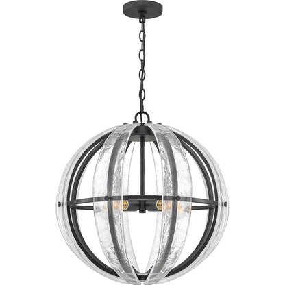 4 Light Pendant, Matte Black