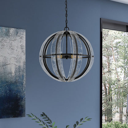 4 Light Pendant, Matte Black