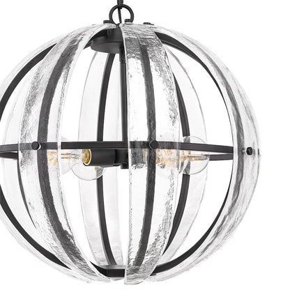 4 Light Pendant, Matte Black