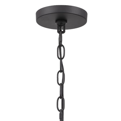 4 Light Pendant, Matte Black
