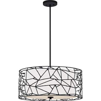 4 Light Pendant, Matte Black