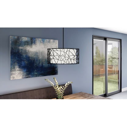 4 Light Pendant, Matte Black