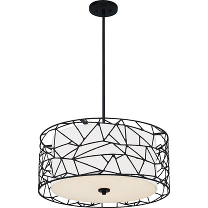 4 Light Pendant, Matte Black