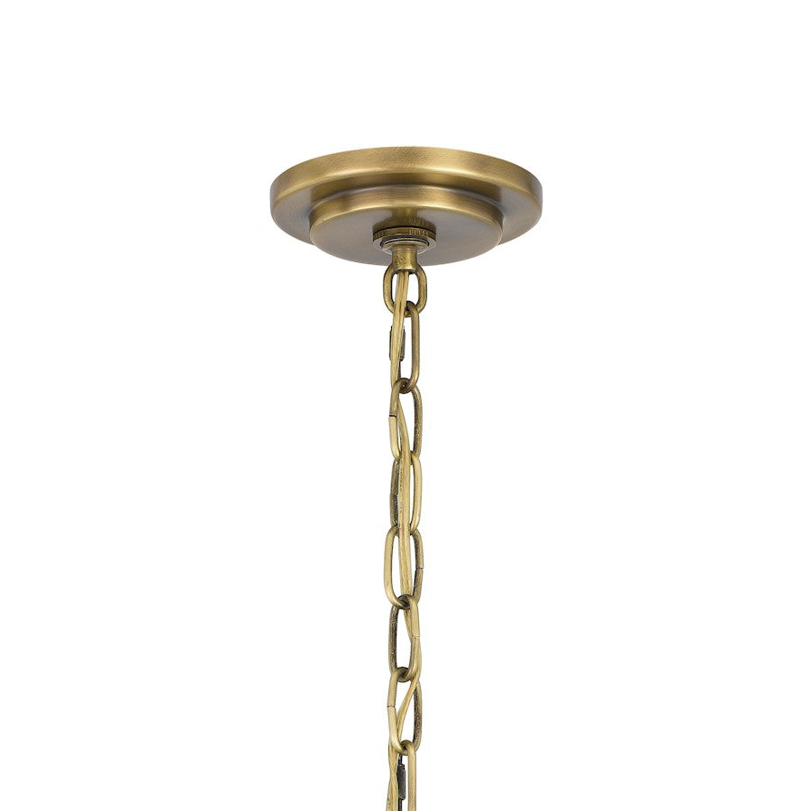 3 Light Mini Pendant, Weathered Brass