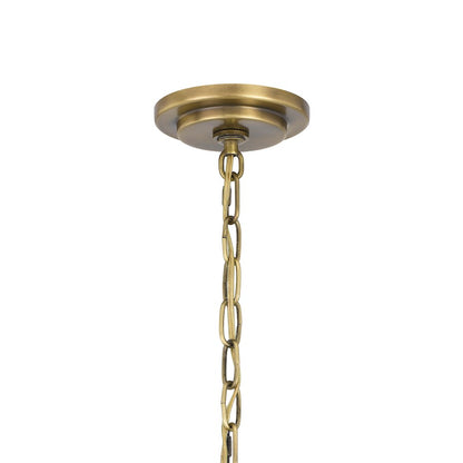 3 Light Mini Pendant, Weathered Brass