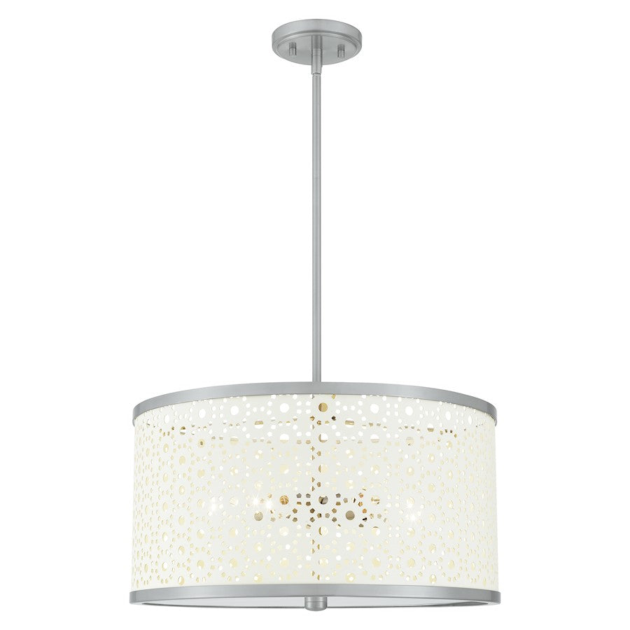 Quoizel Emmeline 5 Light Pendant, Brushed Nickel