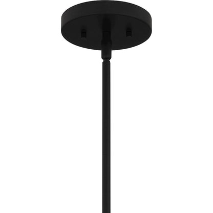 Quoizel Chalfont 3 Light Pendant, Matte Black/Metal