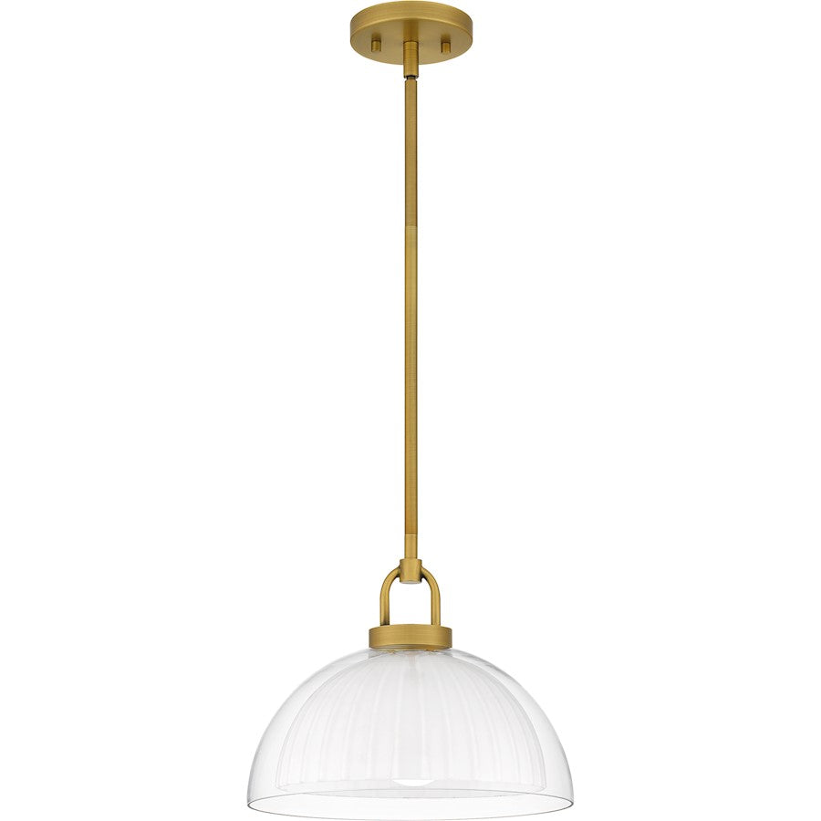 1 Light Pendant, Brushed Gold