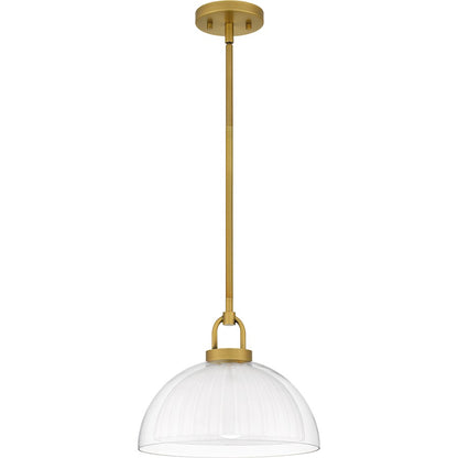 1 Light Pendant, Brushed Gold