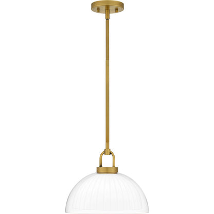 1 Light Pendant, Brushed Gold