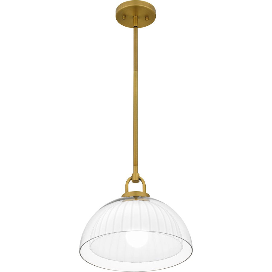 1 Light Pendant, Brushed Gold