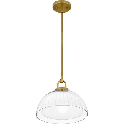 1 Light Pendant, Brushed Gold