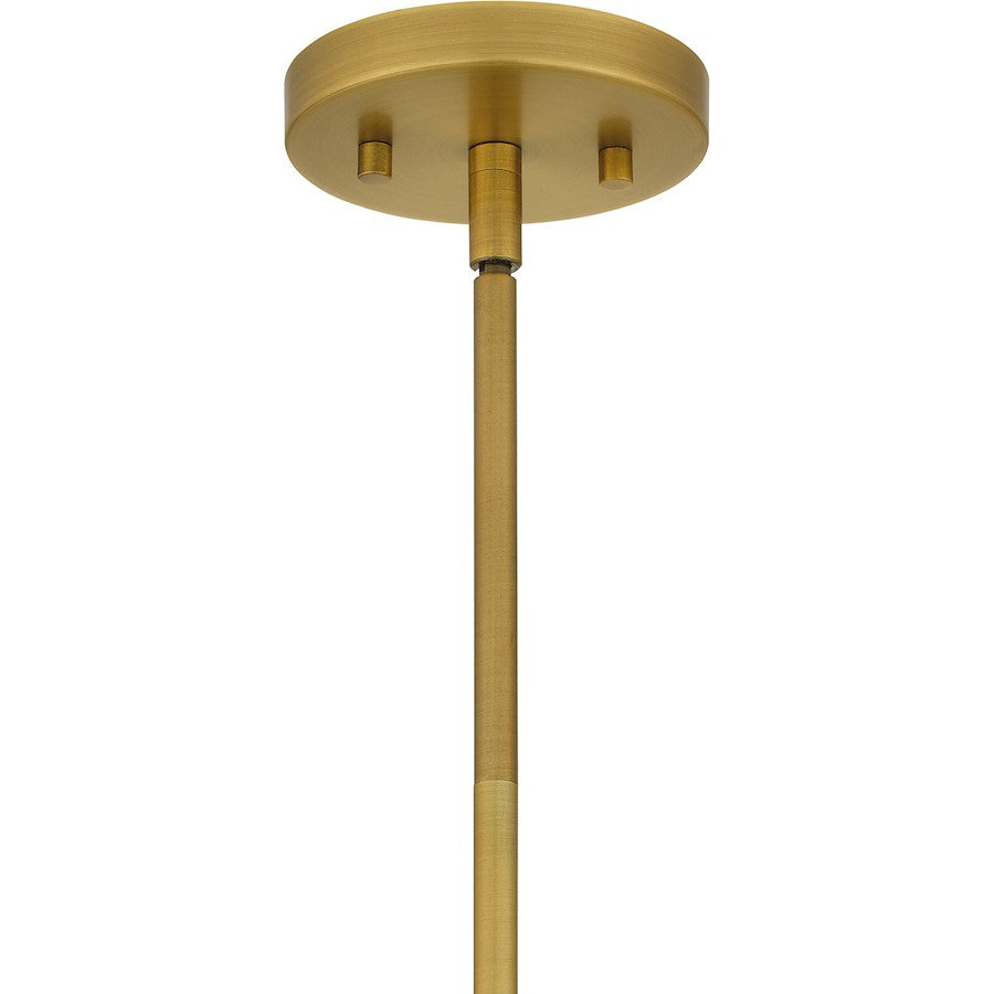 1 Light Pendant, Brushed Gold