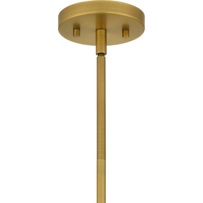 1 Light Pendant, Brushed Gold