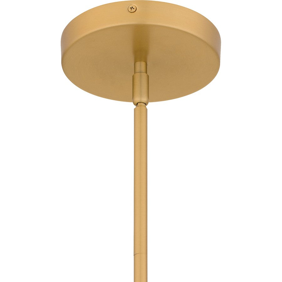1 Light Pendant, Brushed Weathered Brass
