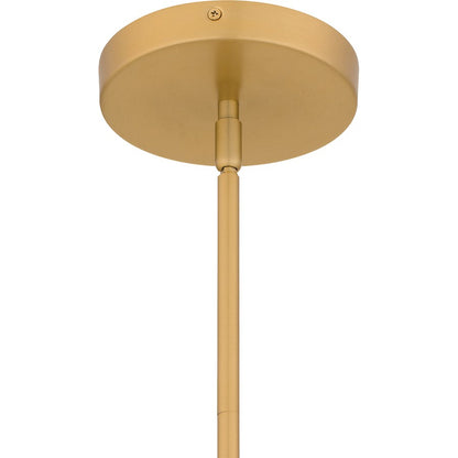 1 Light Pendant, Brushed Weathered Brass