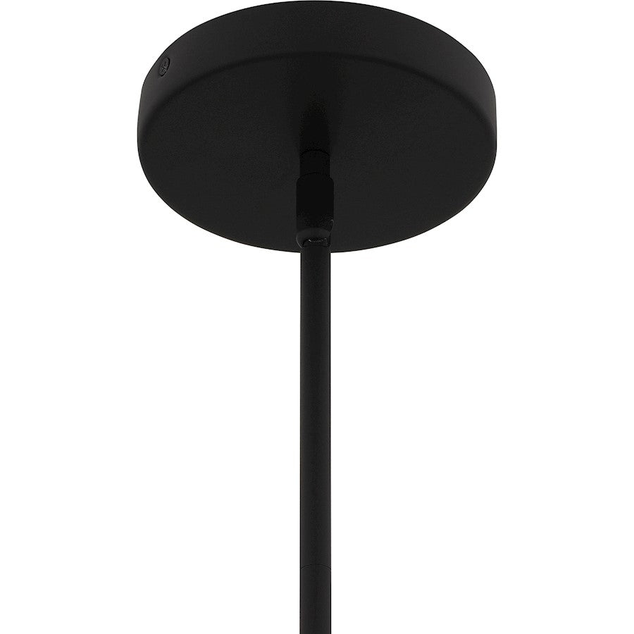 1 Light Pendant, Matte Black/Metal