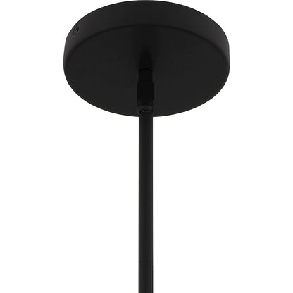 1 Light Pendant, Matte Black/Metal