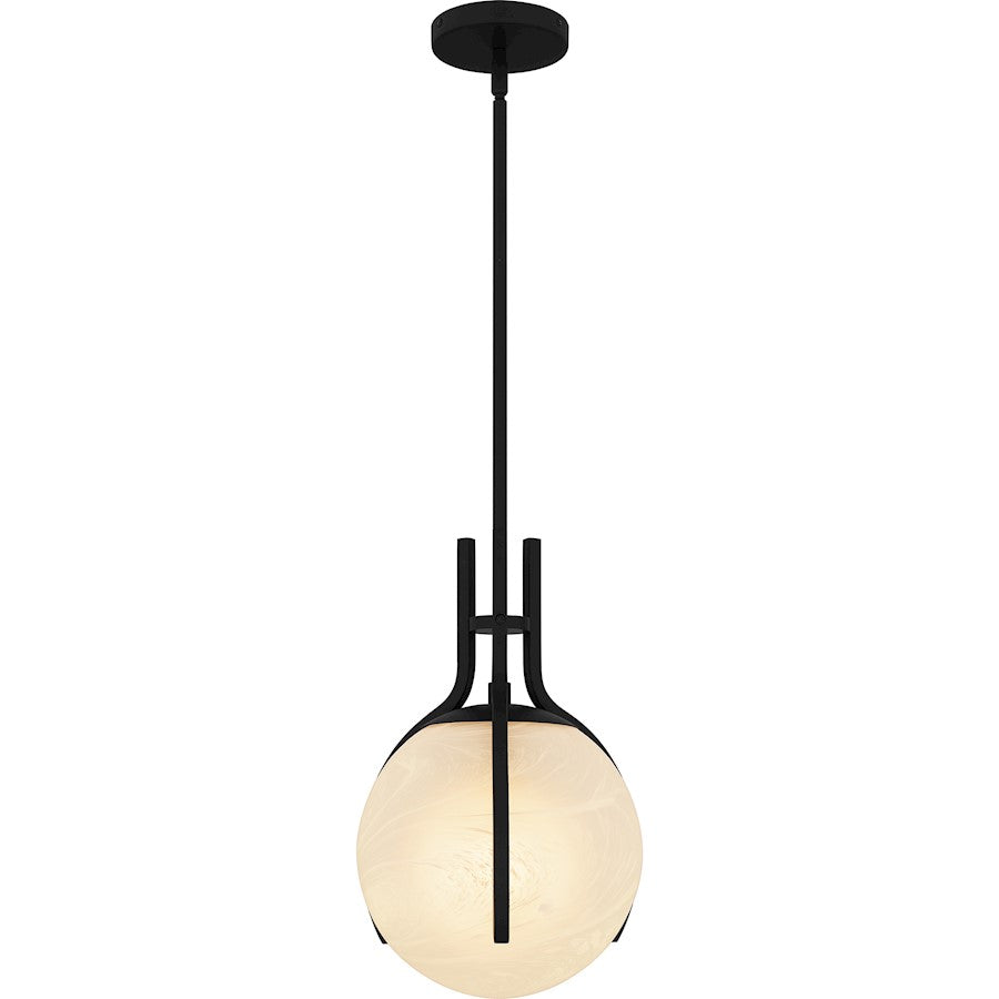 1 Light Pendant, Matte Black