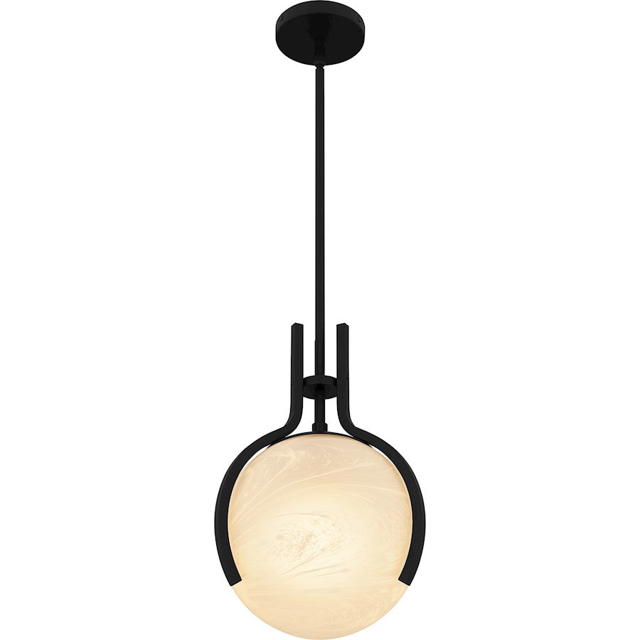 1 Light Pendant, Matte Black
