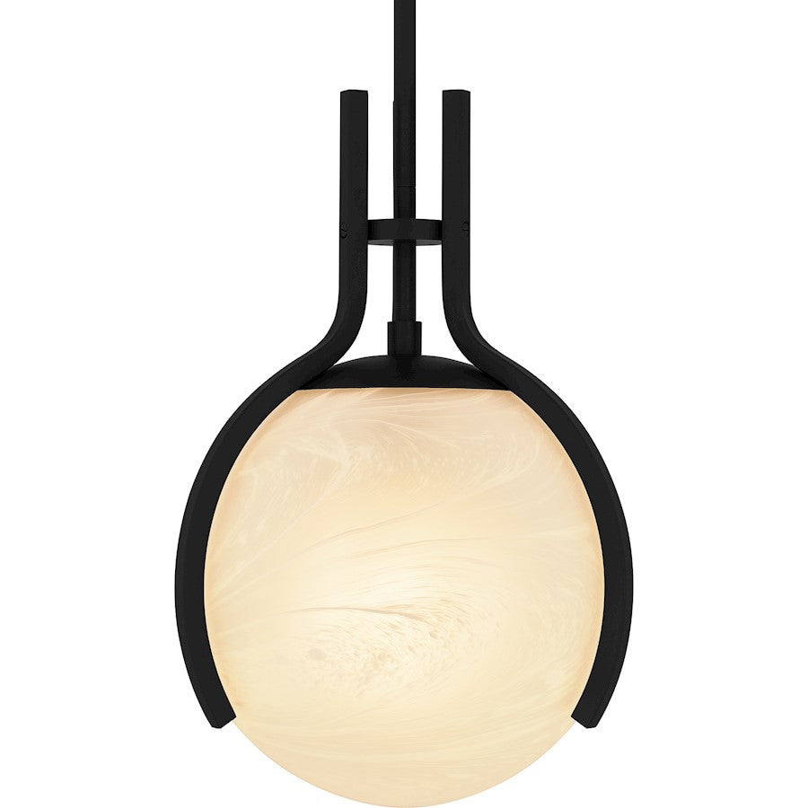 1 Light Pendant, Matte Black