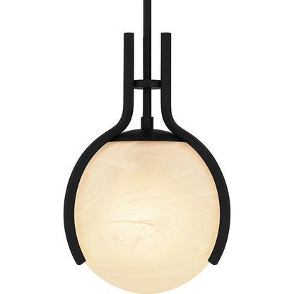 1 Light Pendant, Matte Black