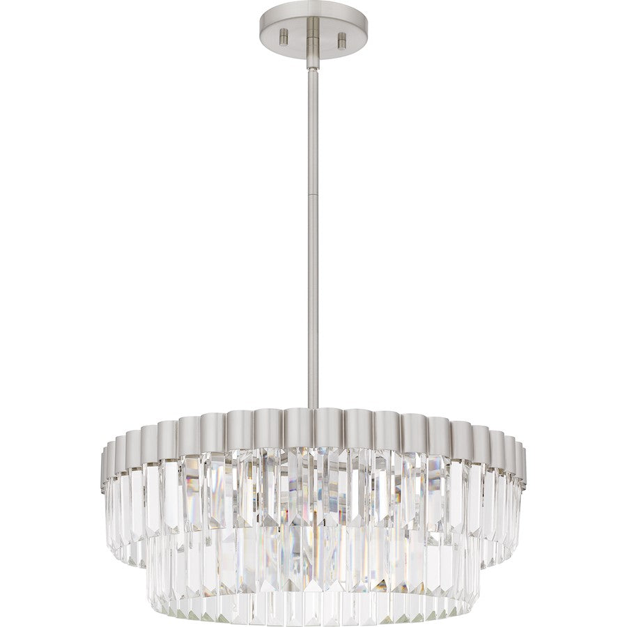 4 Light Pendant, Brushed Nickel