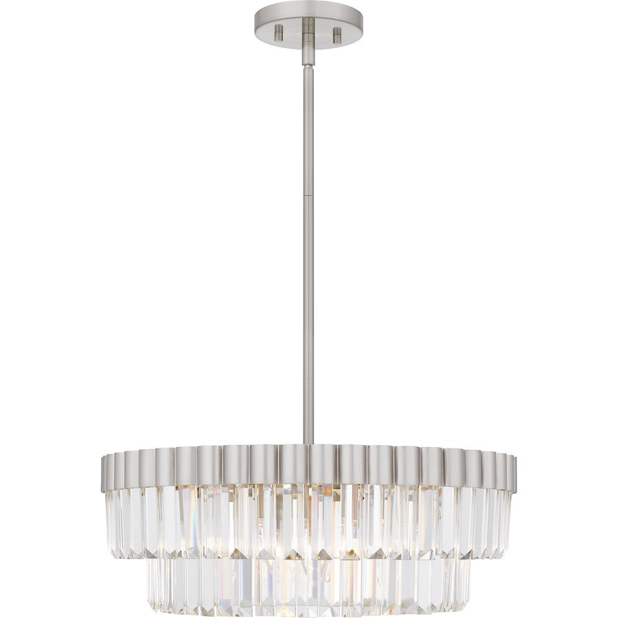 4 Light Pendant, Brushed Nickel