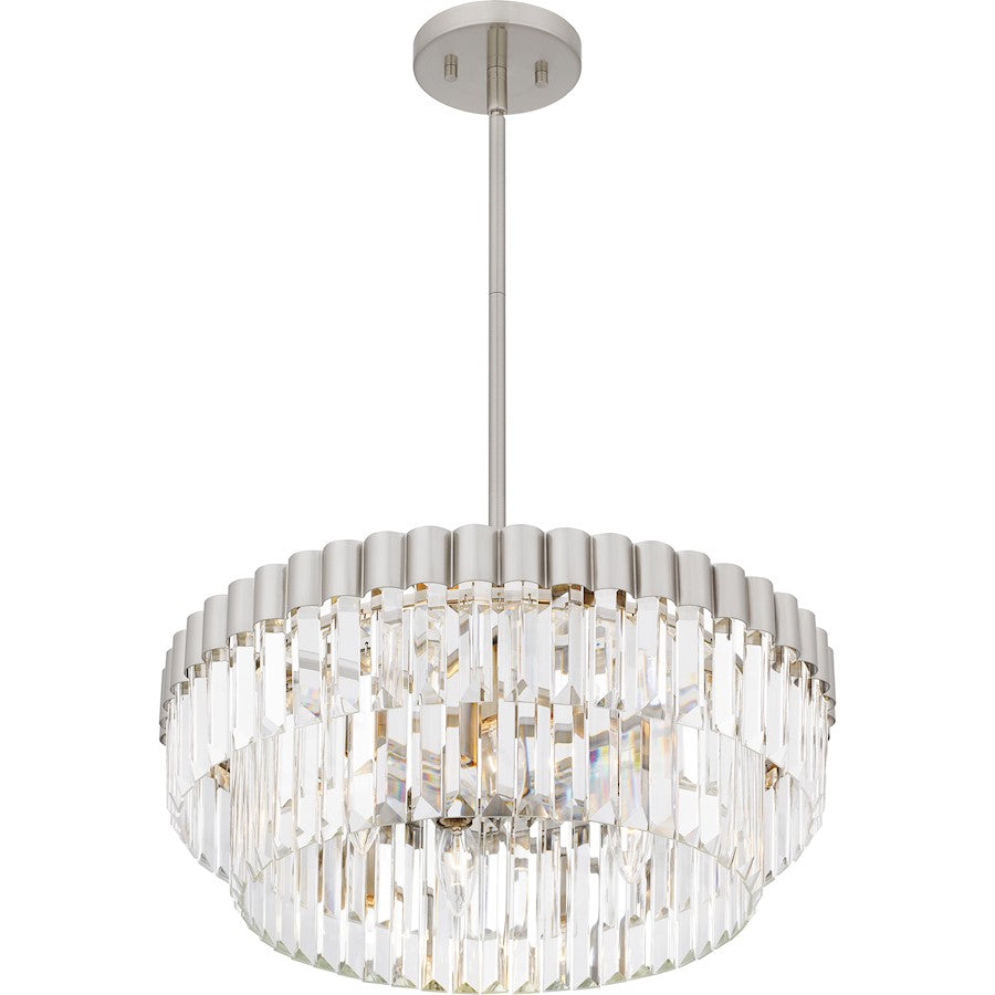 4 Light Pendant, Brushed Nickel