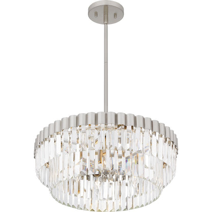4 Light Pendant, Brushed Nickel