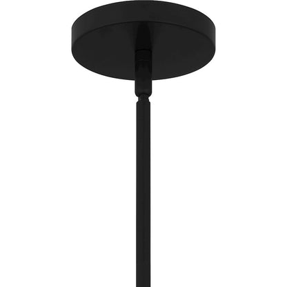 1 Light Pendant, Matte Black/Metal