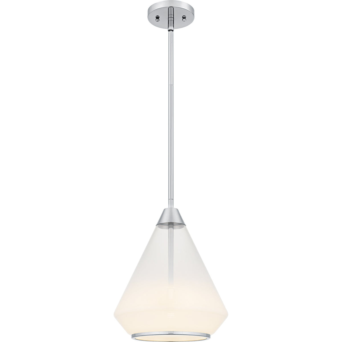 Quoizel Haze 11in 1-Light Mini Pendant | Contemporary Polished Chrome and Clear Ombre Glass | Kitchen Island & Dining Room | Model QP6750C