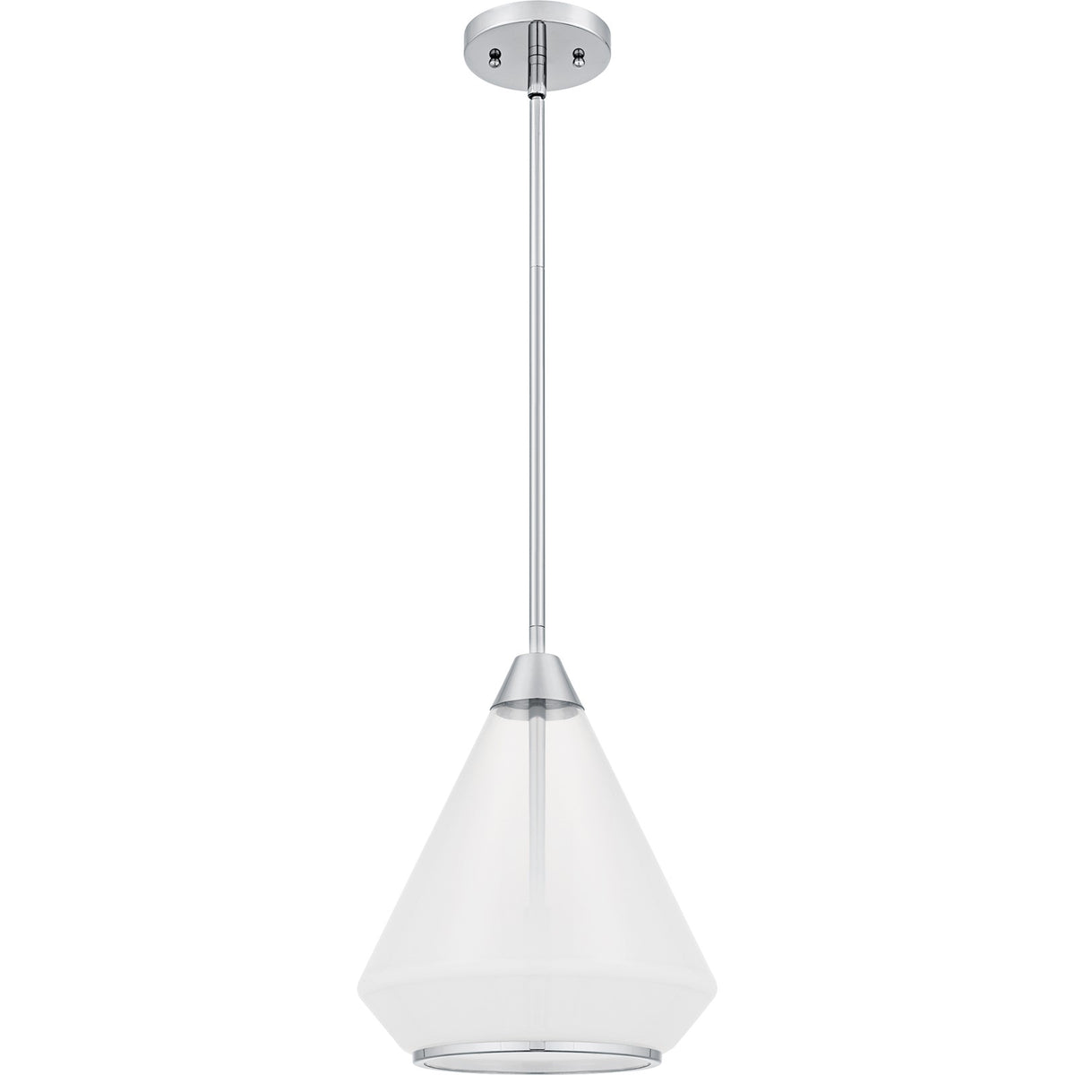 Quoizel Haze 11in 1-Light Mini Pendant | Contemporary Polished Chrome and Clear Ombre Glass | Kitchen Island & Dining Room | Model QP6750C